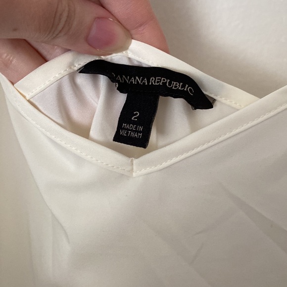 Banana Republic drop waist button up and tiered flounce dress with slip size 2 - Picture 6 of 10